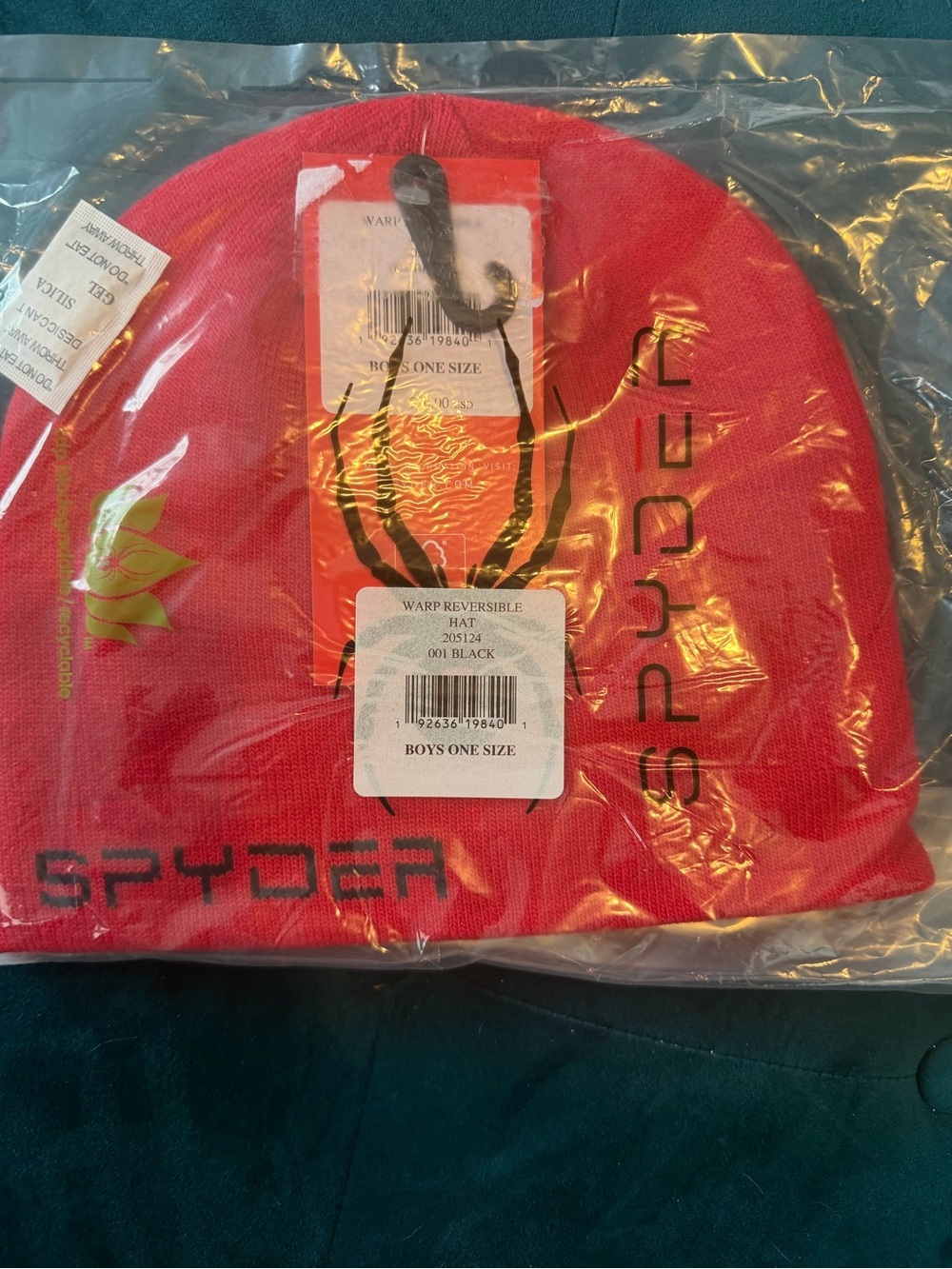 NWT! Spider Warp reversible beanie.